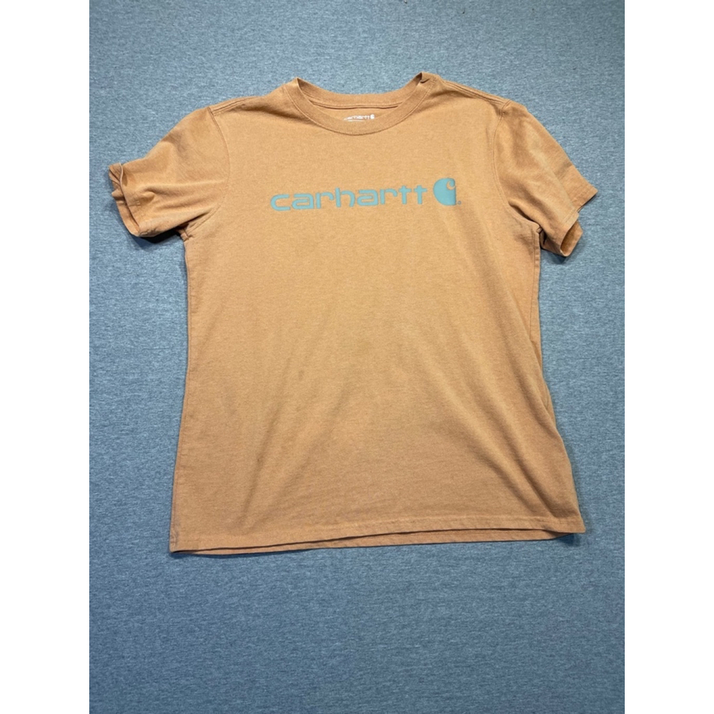 Women's Carhartt T-Shirt Size L Orange Short Sleeve